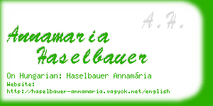 annamaria haselbauer business card